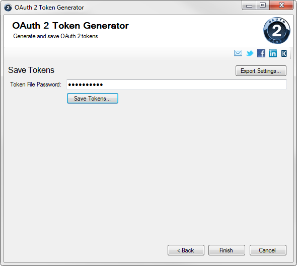 OAuth 2 Token Generator - Save Tokens